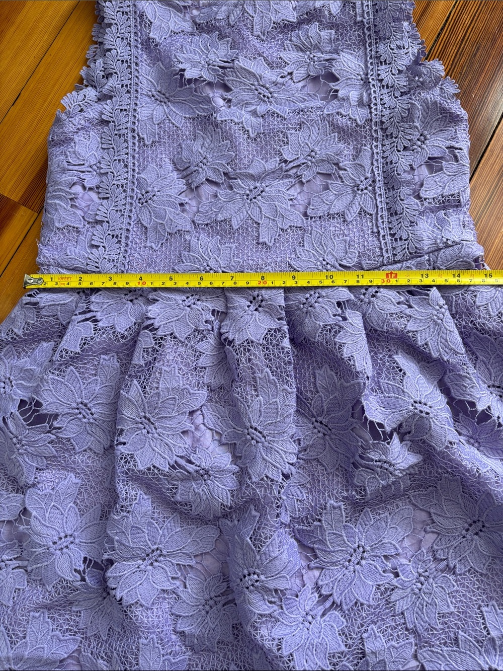 Girls Lilac Floral Lace Party Dress - Sleeveless Formal Dress - Picture 9 of 10